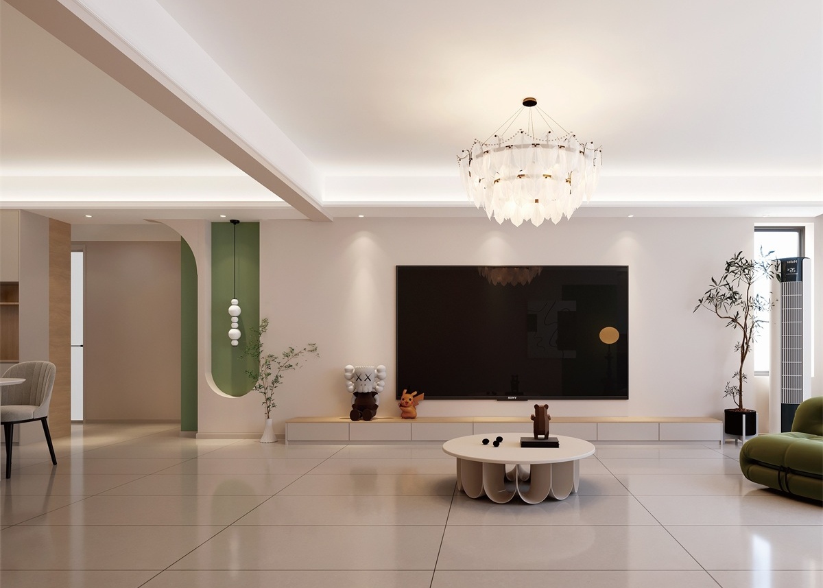 中海河山郡 | 133㎡輕法式浪漫，『奶油白+薄荷綠』美的剛剛好！