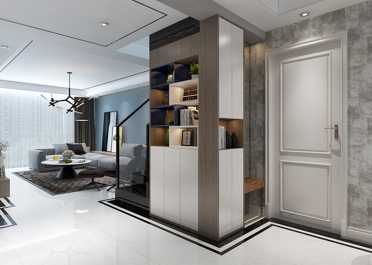 民生花園170平米后現(xiàn)代風格裝修效果圖